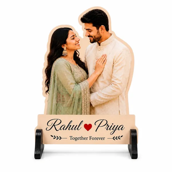 Mdf_Personalised_Couple_Together_Forever_Tabletop_Photo_Stand