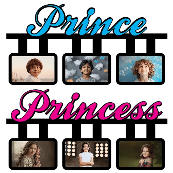 Mdf_Prince_Princess_Personalised_Photo_Collage