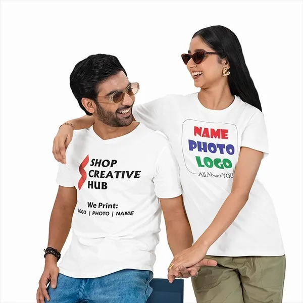 White_Polyester_Regular_Fit_Custom_Print_T-Shirt_For_Unisex_Pack_Of_2