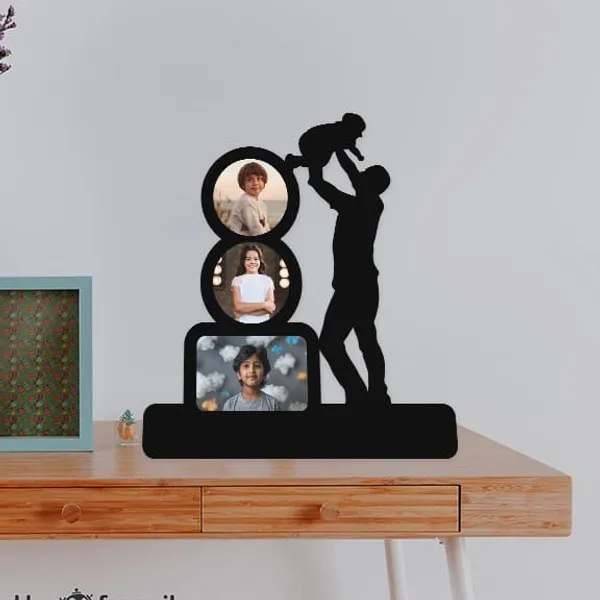 Mdf_Black_Parent-Child_Silhouette_Tabletop_Photo_Frame
