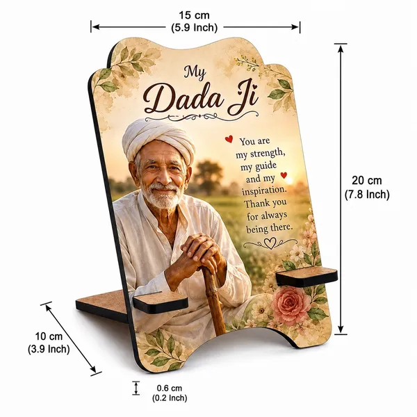 Mdf_Floral_Dada_Ji_Printed_Tabletop_Photo_Frame
