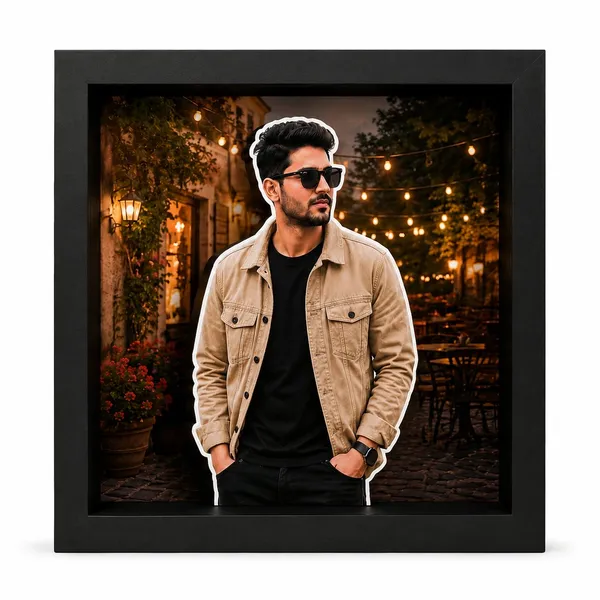 Mdf_Modern_Black_Square_Portrait_Photo_Frame