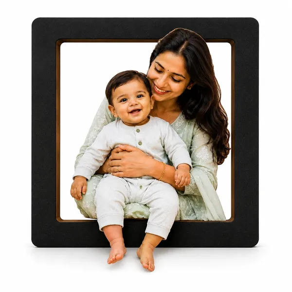 Mdf_Minimalist_Square_Black_Photo_Frame_12X12_Inch