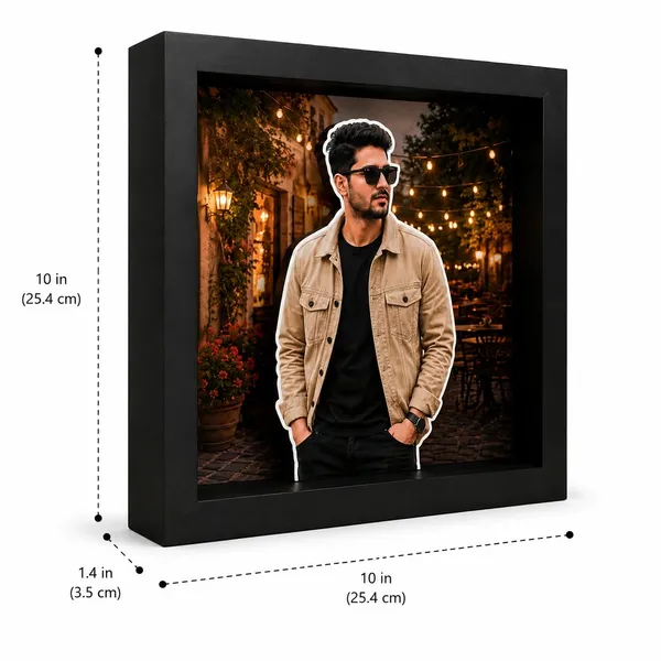 Mdf_Modern_Black_Square_Portrait_Photo_Frame