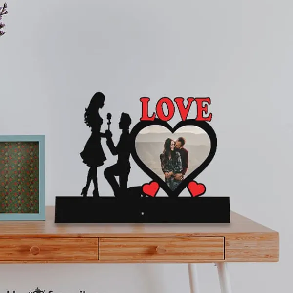 Mdf_Couple_Silhouette_Heart_Photo_Display_Showpiece