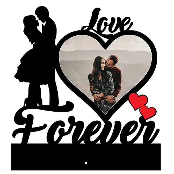 Mdf_Romantic_Heart_Shape_Love_Forever_Tabletop_Photo_Frame