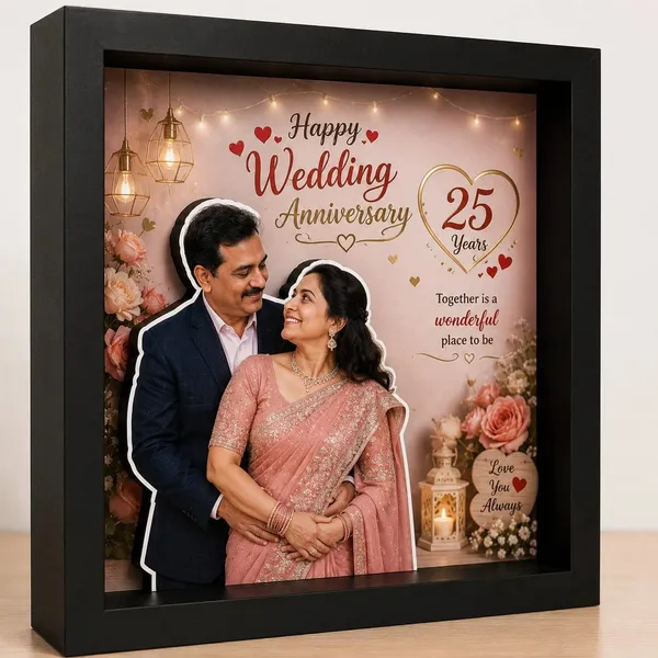 Mdf_Black_Anniversary_Floral_Shadow_Box_Photo_Frame