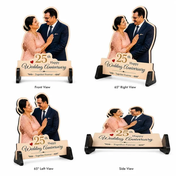 Mdf_25Th_Wedding_Anniversary_Couple_Tabletop_Standee