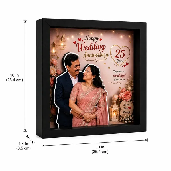 Mdf_Black_Anniversary_Floral_Shadow_Box_Photo_Frame