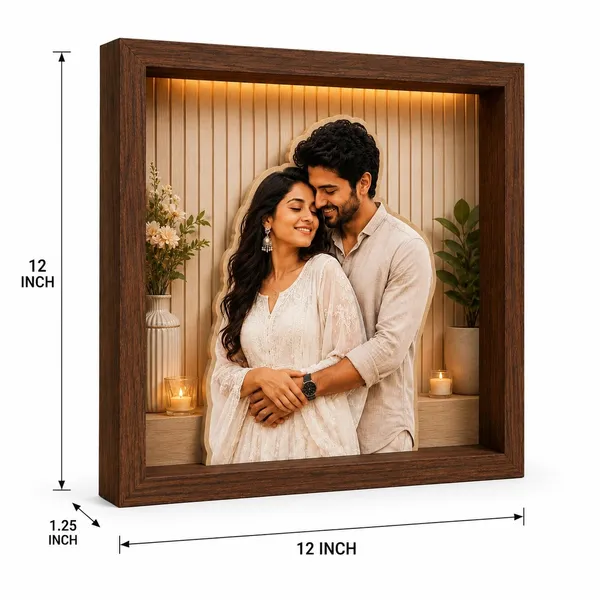 Mdf_Romantic_Couple_Floral_3D_Shadow_Box_Photo_Frame