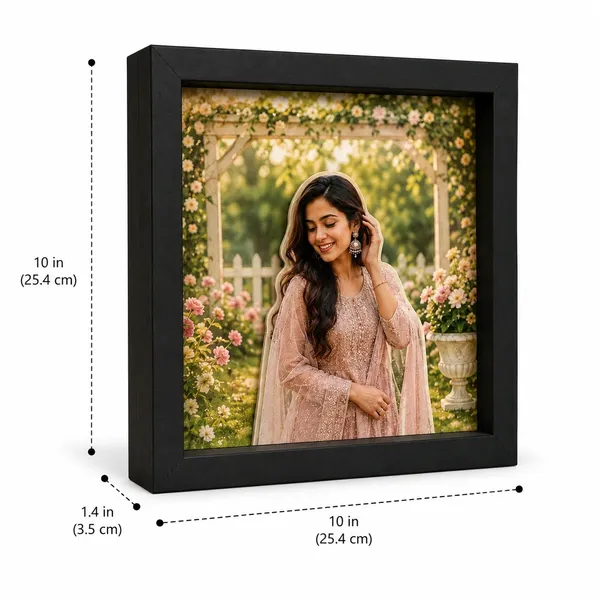 Wooden_Contemporary_Square_3D_Photo_Frame_Black