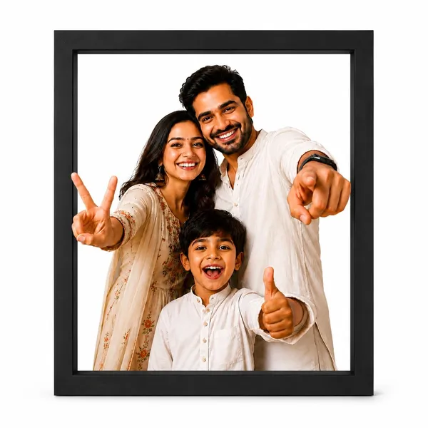 Mdf_Minimalist_Rectangular_Family_Photo_Frame_Black