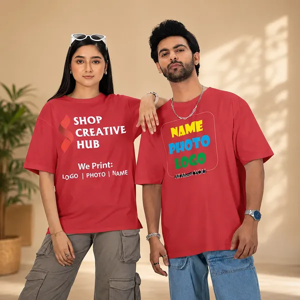 Red_Micro_Poly_Regular_Fit_Printed_T-Shirt_For_Couples_Pack_Of_2