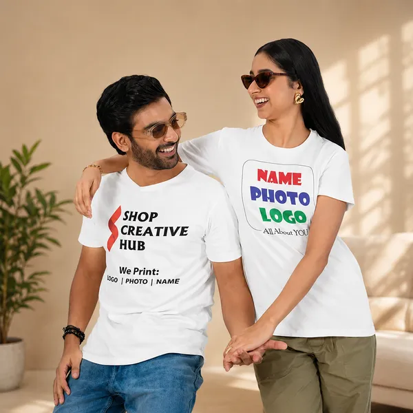 White_Polyester_Regular_Fit_Custom_Print_T-Shirt_For_Unisex_Pack_Of_2