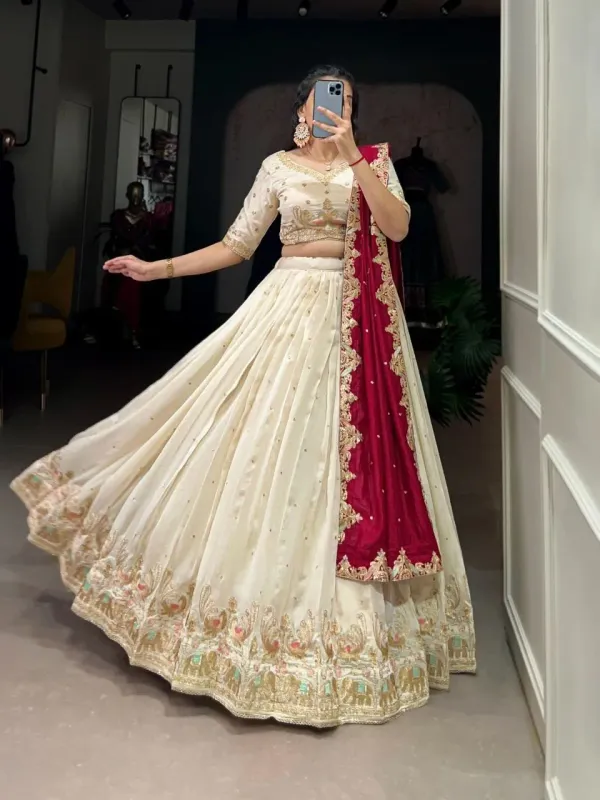 Women_S_Premium_Ivory_Embroidered_Lehenga_Choli_With_Wine_Dupatta_Bridal_Wedding_Festive_Wear
