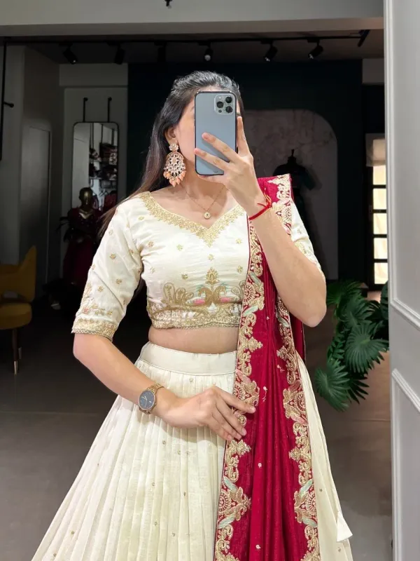 Women_S_Premium_Ivory_Embroidered_Lehenga_Choli_With_Wine_Dupatta_Bridal_Wedding_Festive_Wear