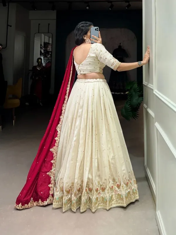 Women_S_Premium_Ivory_Embroidered_Lehenga_Choli_With_Wine_Dupatta_Bridal_Wedding_Festive_Wear