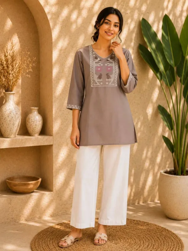 Embroidered_Short_Kurti_With_Palazzo_For_Women