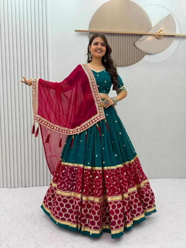 Women_S_Teal_Wine_Embroidered_Lehenga_Choli_With_Net_Dupatta_Festive_Wedding_Navratri_Wear