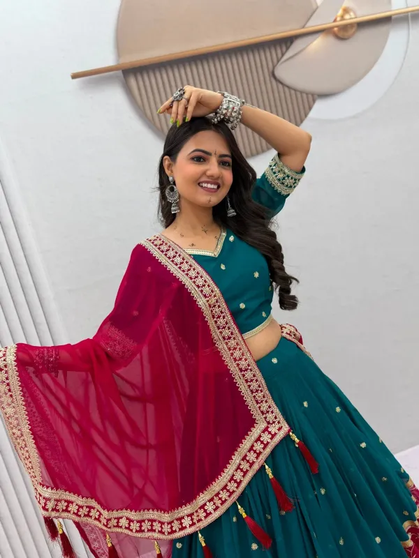 Women_S_Teal_Wine_Embroidered_Lehenga_Choli_With_Net_Dupatta_Festive_Wedding_Navratri_Wear