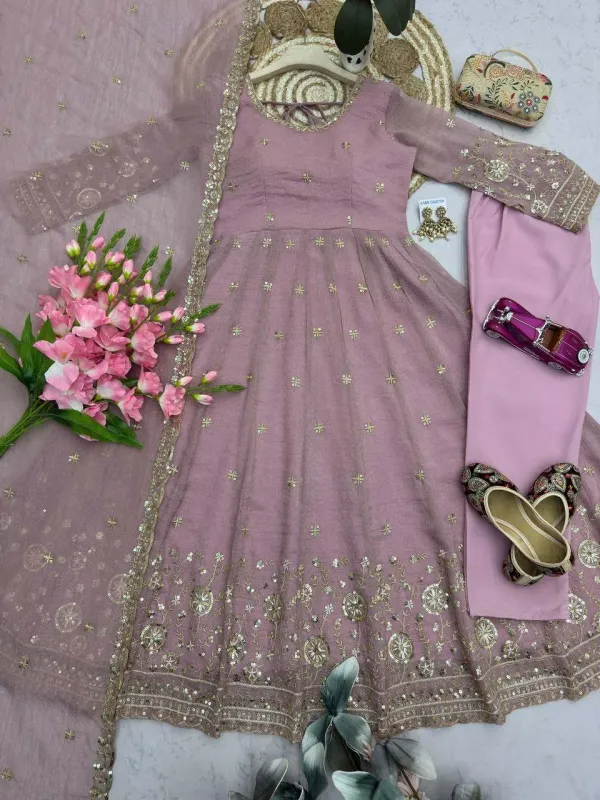 Women_S_Embroidered_Anarkali_Kurta_With_Pant_And_Dupatta_Set