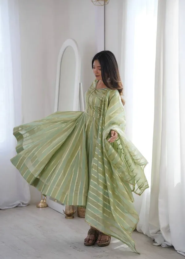 Women_S_Premium_Woven_Stripe_Anarkali_Gown_Set_With_Dupatta_Festive_Ethnic_Wear