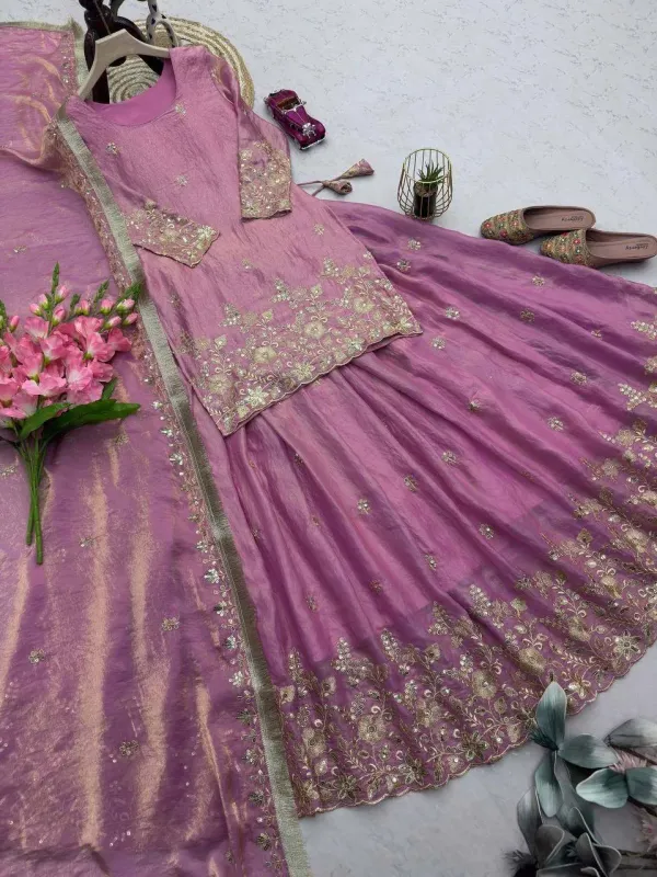 Women_S_Embroidered_Lehenga_Choli_Set_And_Dupatta_Set