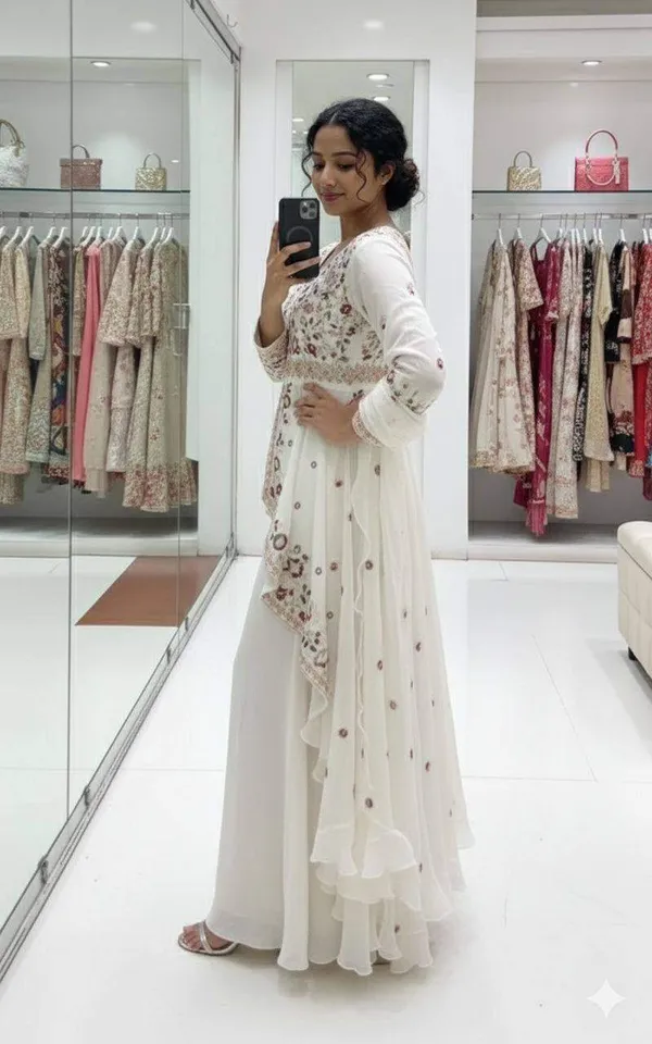 Women_S_Embroidered_Peplum_Kurta_With_Sharara_And_Dupatta_Set