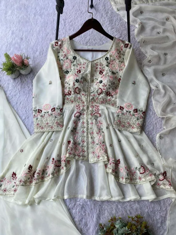 Women_S_Embroidered_Peplum_Kurta_With_Sharara_And_Dupatta_Set