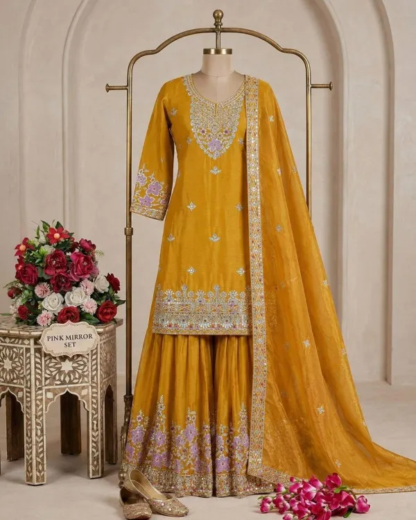 Buy_Heavy_Embroidered_Kurti_Sharara_With_Dupatta_For_Women_Party_Wear_Ethnic_Dress_Sirio_Craft