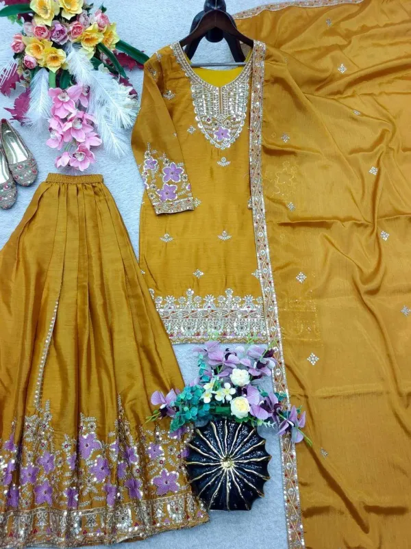 Buy_Heavy_Embroidered_Kurti_Sharara_With_Dupatta_For_Women_Party_Wear_Ethnic_Dress_Sirio_Craft