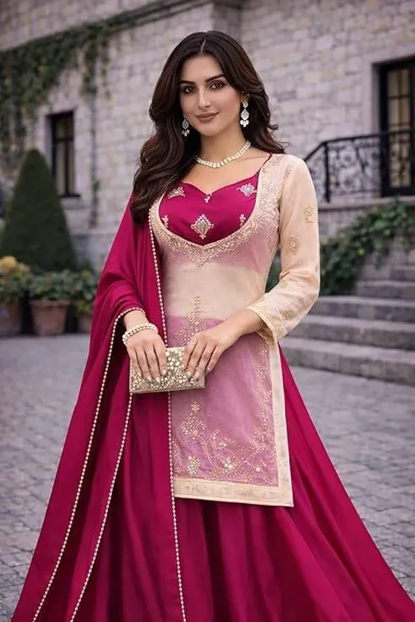Heavy_Fandy_Silk_Embroidered_Top_Choli_Plazo_Set_With_Chinon_Silk_Dupatta