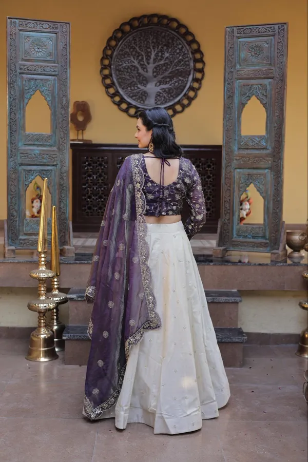 Cosmos_Embroidered_Lehenga_With_Silk_Dupatta_Wedding_Festive_Wear