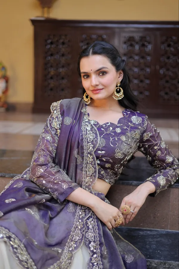 Cosmos_Embroidered_Lehenga_With_Silk_Dupatta_Wedding_Festive_Wear