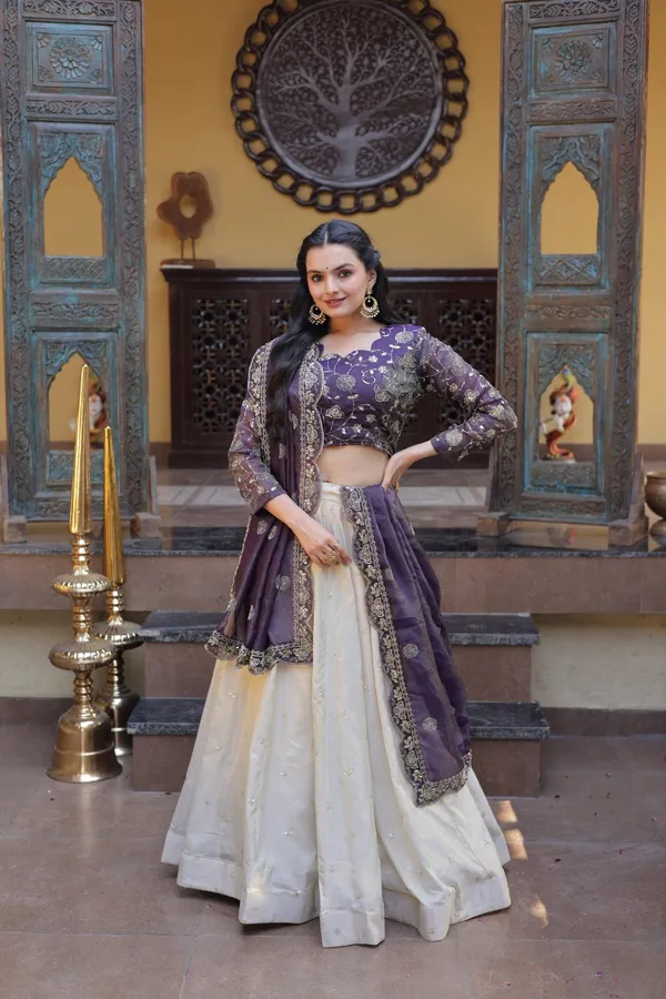 Cosmos_Embroidered_Lehenga_With_Silk_Dupatta_Wedding_Festive_Wear