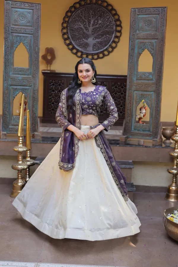 Cosmos_Embroidered_Lehenga_With_Silk_Dupatta_Wedding_Festive_Wear
