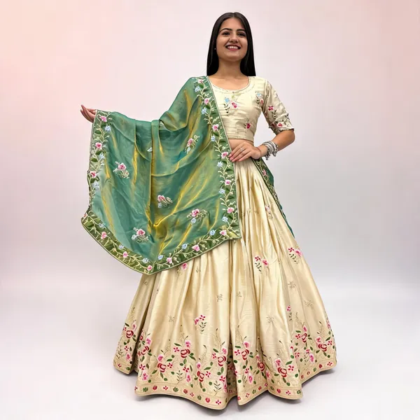 Green_Silk_Embroidered_Festive_Lehenga_Choli_Set_For_Women