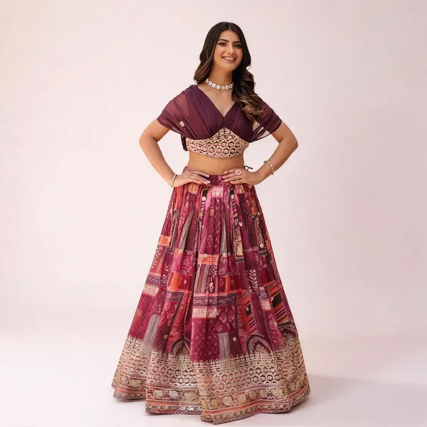 Wine_And_Purple_Russian_Silk_Foil_Embroidered_Lehenga_Choli_Set_For_Women