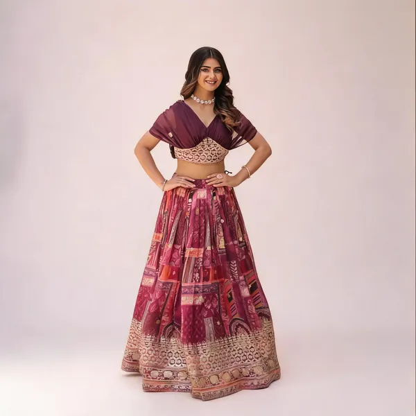Wine_And_Purple_Russian_Silk_Foil_Embroidered_Lehenga_Choli_Set_For_Women