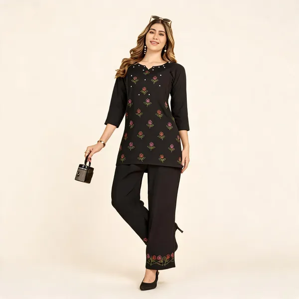 Black_Viscose_Rayon_Embroidered_Straight_Co-Ord_Set_For_Women
