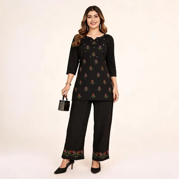 Black_Viscose_Rayon_Embroidered_Straight_Co-Ord_Set_For_Women