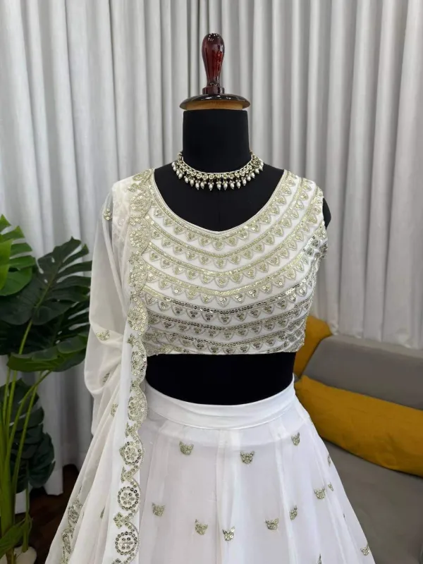 Faux_Georgette_Lehenga_With_Thread_Sequins_Work_For_Wedding_Wear