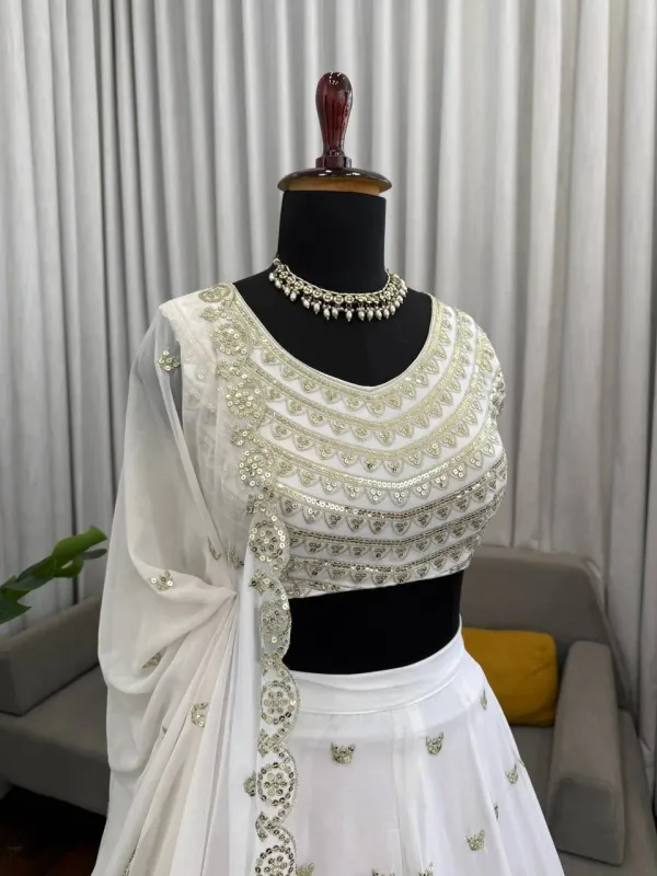 Faux_Georgette_Lehenga_With_Thread_Sequins_Work_For_Wedding_Wear