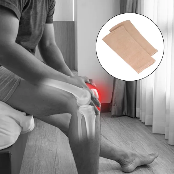 Beige_Elastic_Knee_Support_Sleeve_Xl