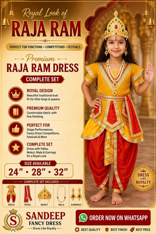 Red_Yellow_Polyester_raja_ram_Fancy_Dress_Costume_For_Boys_costume_only