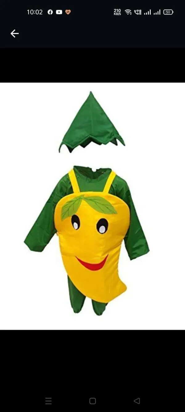 Yellow_Green_Polyester_Mango_Fruit_Fancy_Dress_Costume_For_Kids