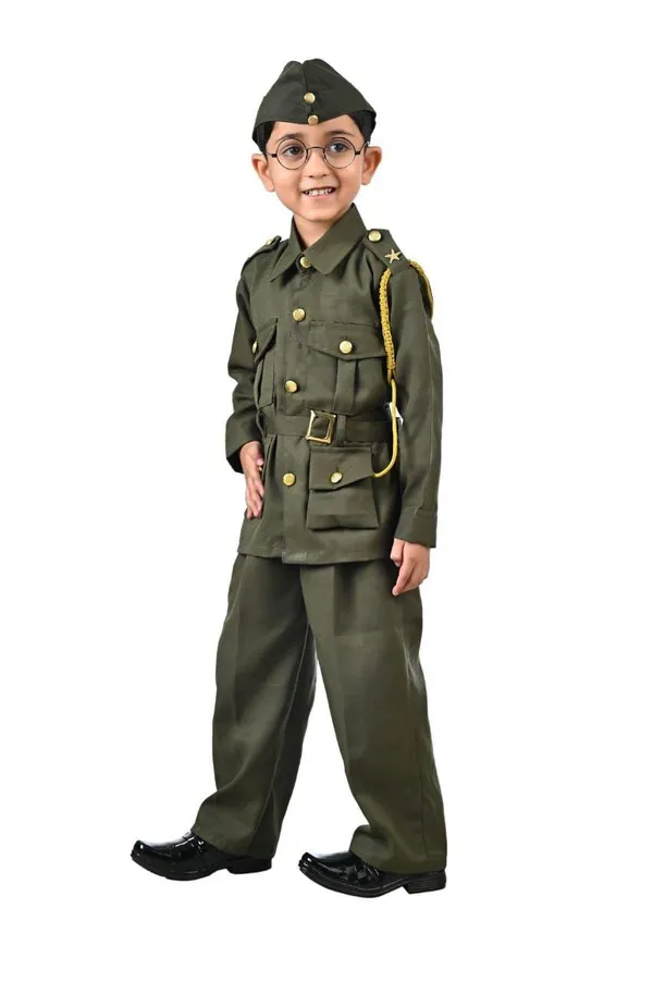 Olive_Green_Cotton_Subhash_Chandra_Bose_Fancy_Dress_Costume_For_Kids