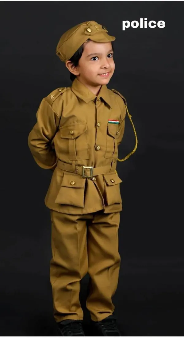 Khaki_Cotton_Police_Fancy_Dress_Costume_Set_For_Kids