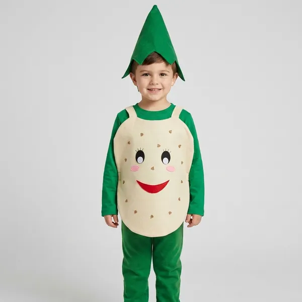 Green_Cream_Polyester_Vegetable_Fancy_Dress_Costume_For_Kids
