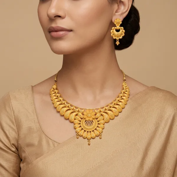 Gold_Brass_Traditional_Choker_Necklace_Jewellery_Set_For_Women